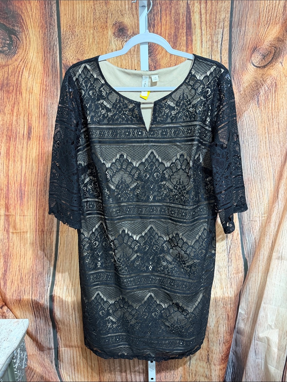 Tacera Black Lace Dress Size 1X (runs small)